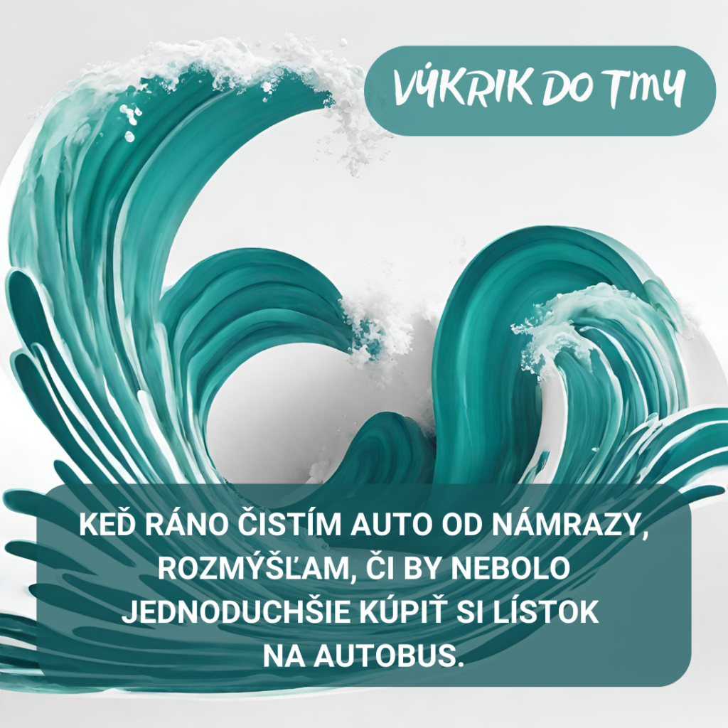 Keď ráno čistím auto od námrazy, rozmýšľam, či by nebolo jednoduchšie kúpiť si lístok na autobus.